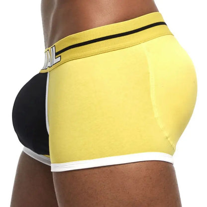 Push-Up Boxer Brief – Removable Sponge Cups | 5 Colours | M–2XL | Cotton