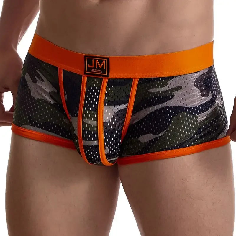 Camo Print Mesh Boxer Short – 6 Colours | M–2XL | Nylon & Lycra
