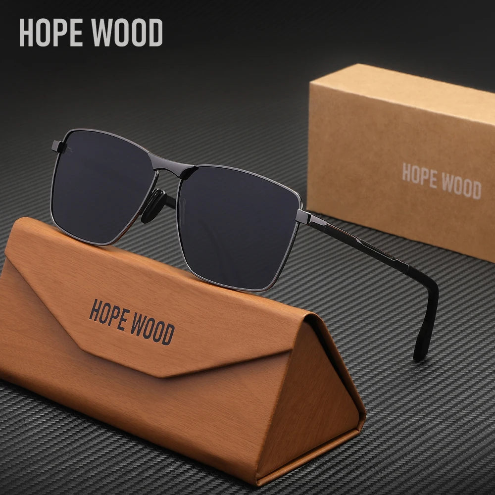 Rectangle Alloy Frame Sunglasses – 9 Colours | One Size | UV400 Polarized