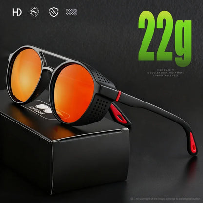 Round Steampunk Goggle Sunglasses – 6 Colours | One Size | Polarized UV400