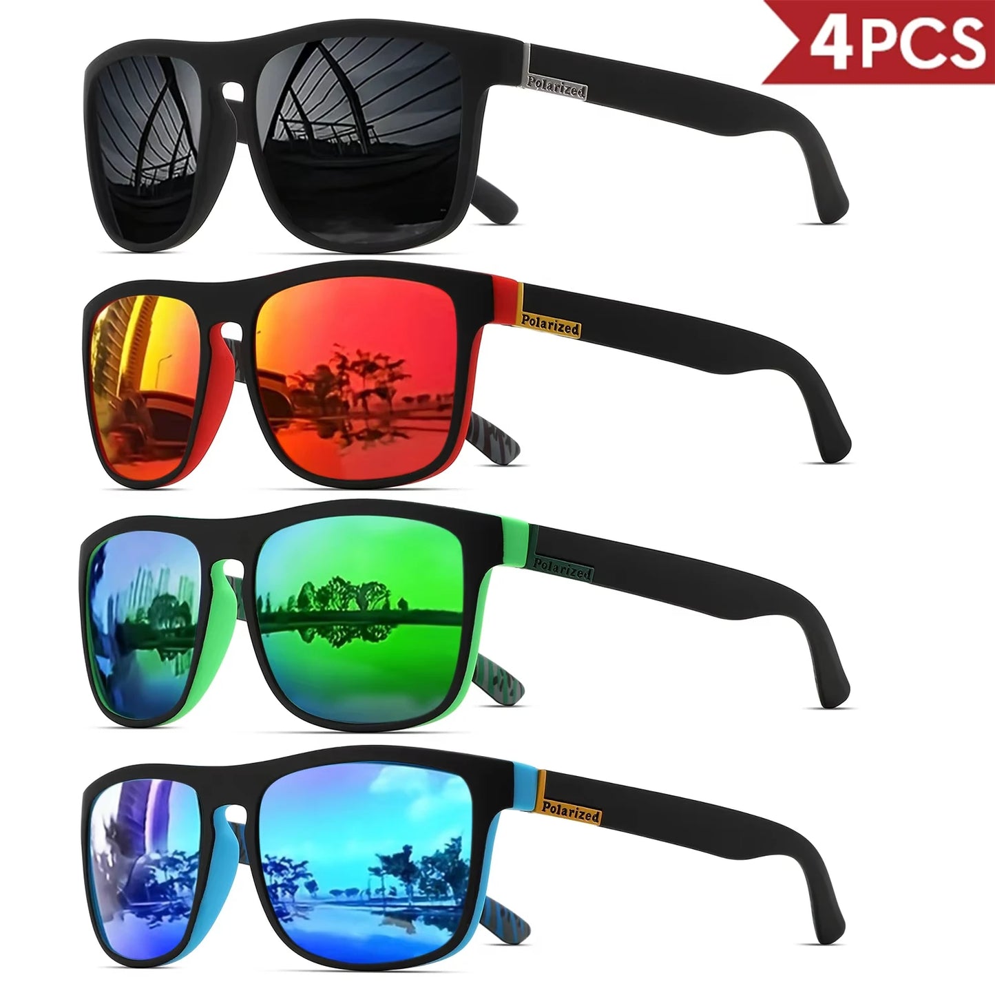 Polarised Square Sports Sunglasses – 7 Styles | UV400 | CE Certified