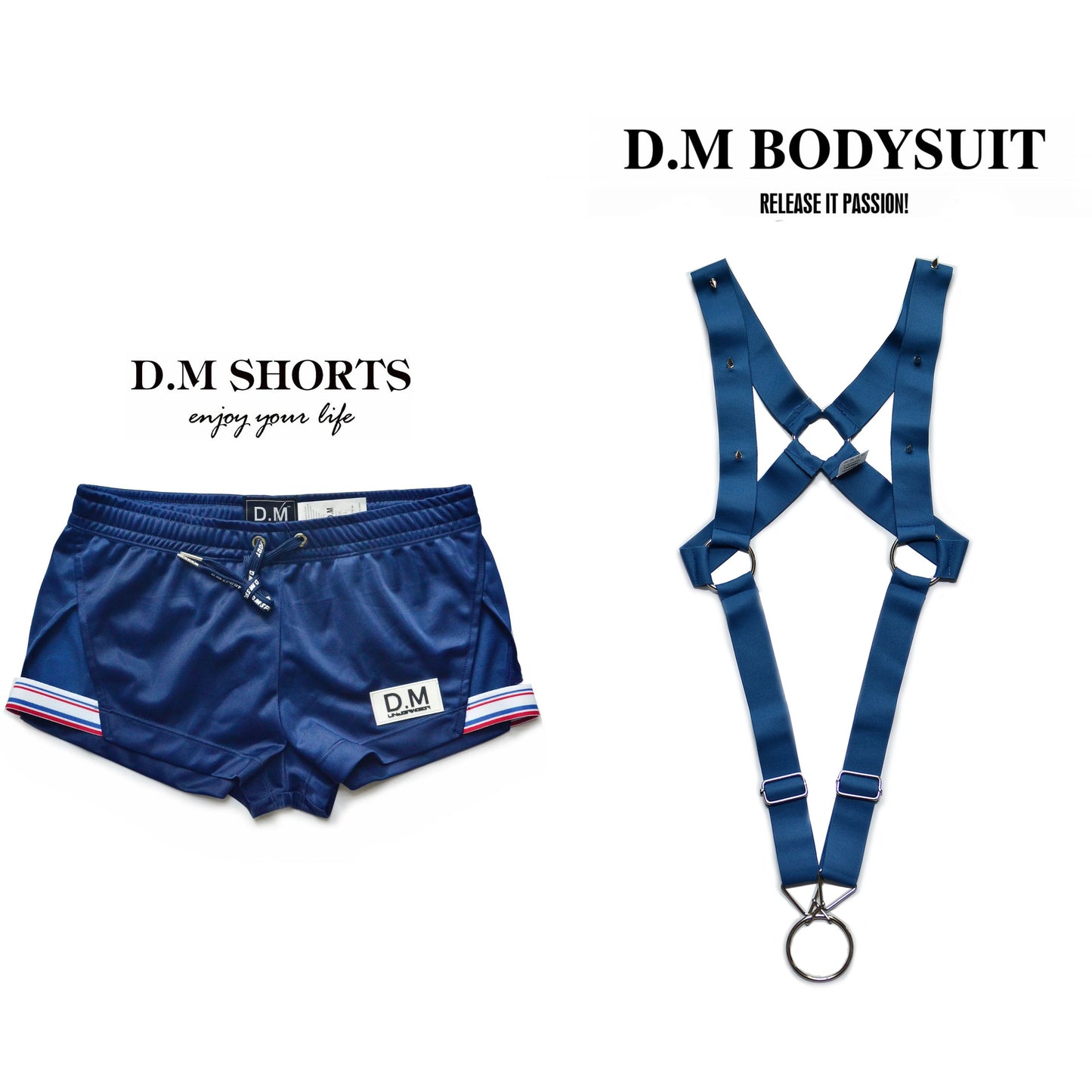 Neon Party Short & Harness Set – 10 Colours | M–2XL | Polyester & Elastane