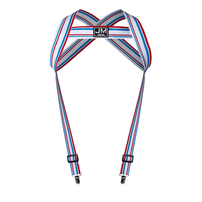 Jockstrap & Harness Set – Blue, White, Black, Pink & Red | M–2XL | Nylon & Lycra