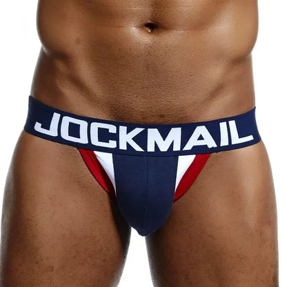 Cotton Jockstrap – Red, Blue, Black & Navy | M–2XL | Cotton & Lycra