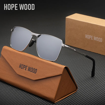 Rectangle Alloy Frame Sunglasses – 9 Colours | One Size | UV400 Polarized