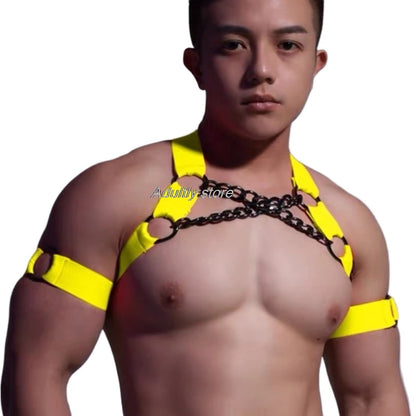 Pineapple-Wear Handcrafted Elastic Chain Harness | 7 Colours | One Size