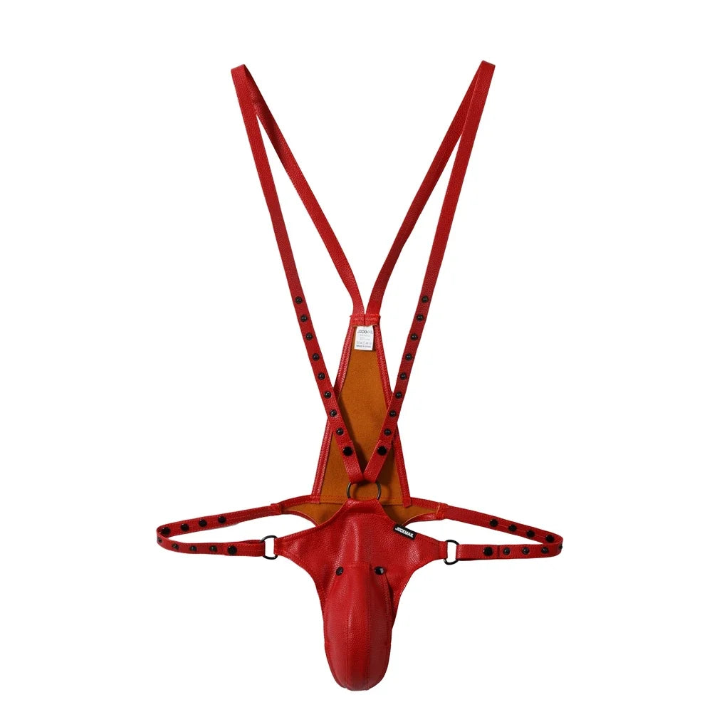 Jockstrap Body Harness – 7 Colours | One Size | Faux Leather & Mesh