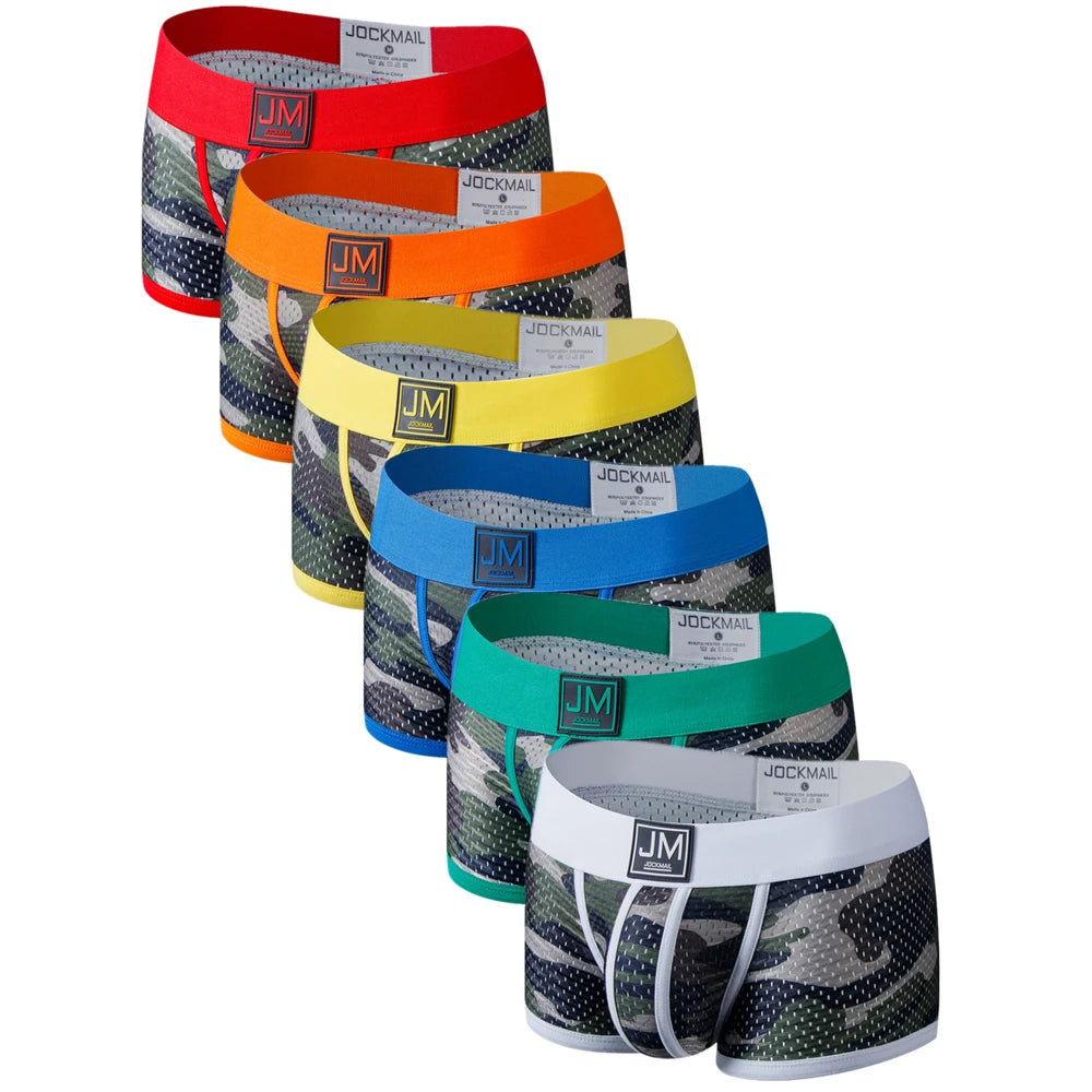 Camo Print Mesh Boxer Short – 6 Colours | M–2XL | Nylon & Lycra