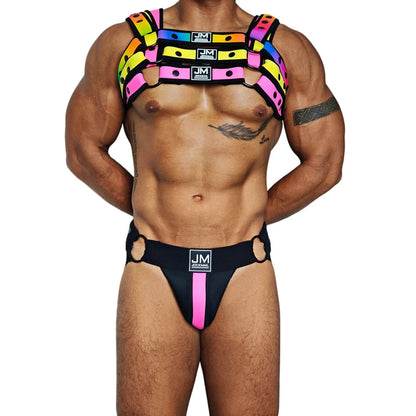 Neoprene Harness & Jockstrap Set – 7 Colours | One Size | Neoprene & Elastane
