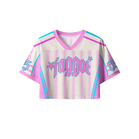 3D Print Mesh Crop Top – Faggot | S–4XL | 100% Polyester