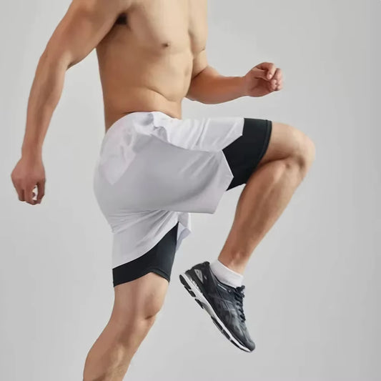 2-in-1 Sports Gym Shorts – 6 Colours | M–3XL | Polyester