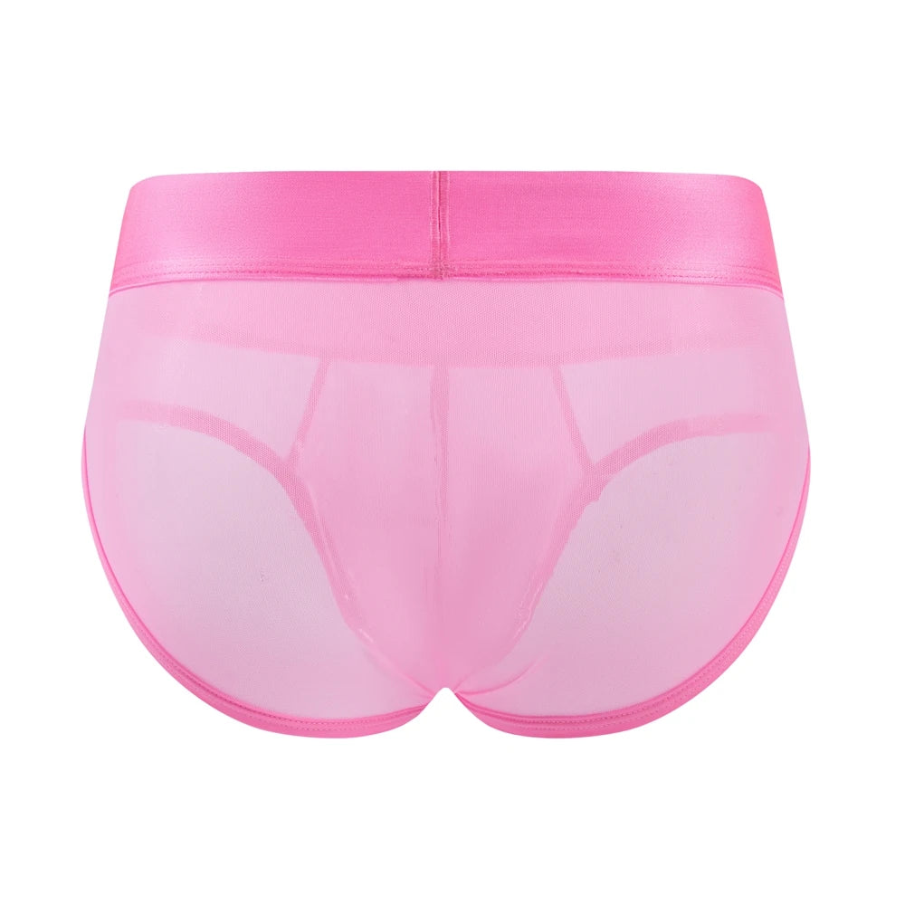 Ice Silk Transparent Brief – Sheer Men’s Underwear | M–2XL