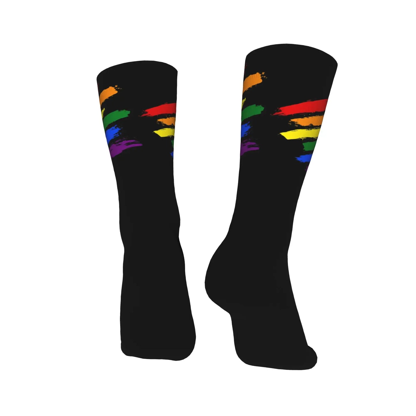 Puppy Paw Print Crew Socks – Black & White | One Size | Polyester