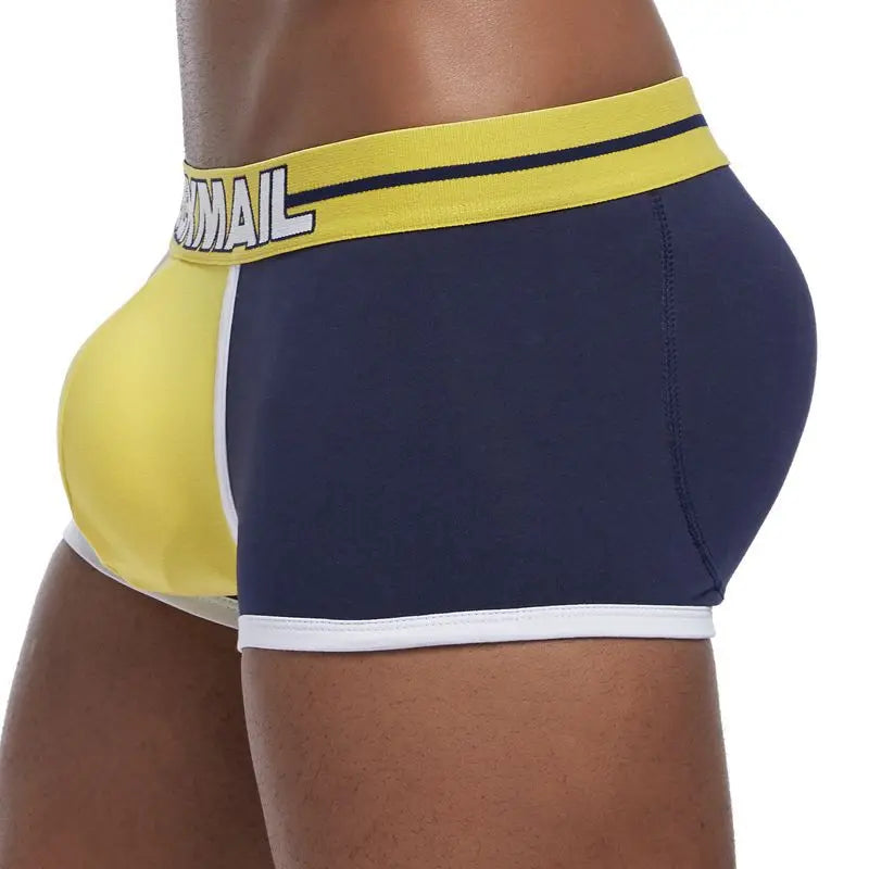 Push-Up Boxer Brief – Removable Sponge Cups | 5 Colours | M–2XL | Cotton