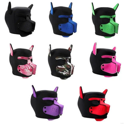 Dog Hood Mask | Full Head | 6 Colours | Cosplay & Fetish