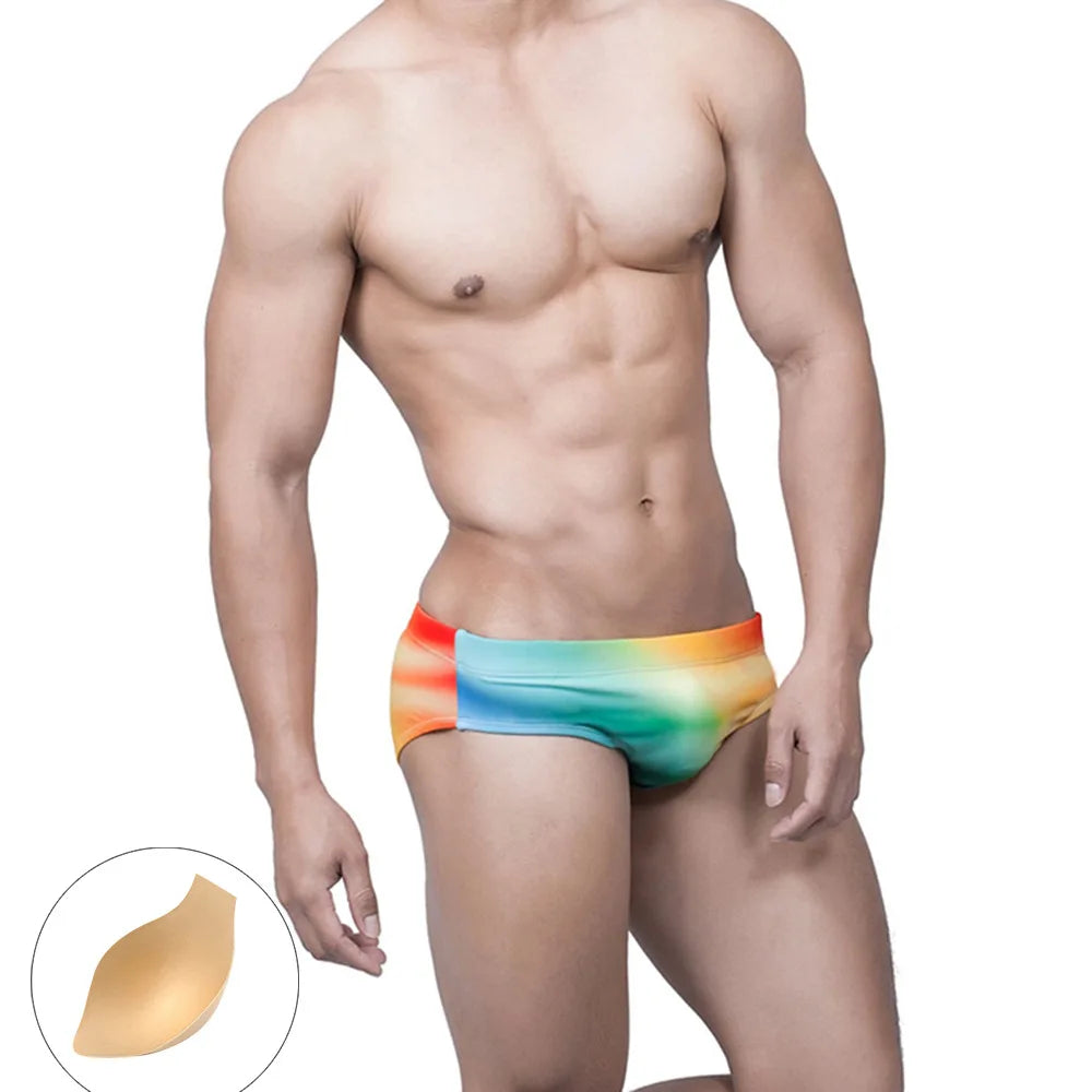 Swimbrief Gradient – Pink & Green | M–XXL