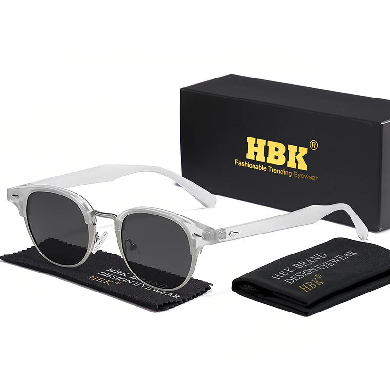Semi-Frameless Round Sunglasses – 5 Colours | One Size | Metal & Plastic