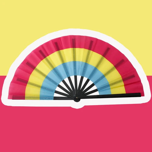 Pride Folding Fan – 7 Flag Designs | Rainbow, Lesbian, Bisexual & More