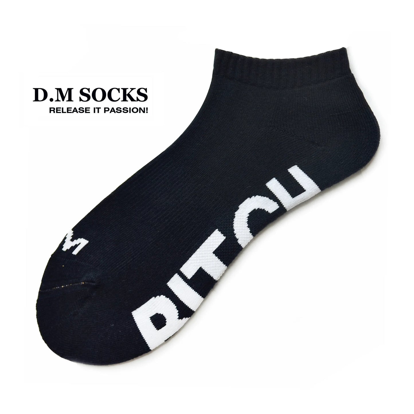 Letter Print Fetish Socks – 8 Styles | Black & White | Cotton