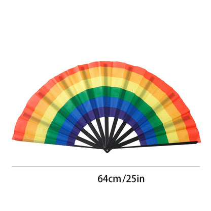 Pride Folding Fan – 7 Flag Designs | Rainbow, Lesbian, Bisexual & More