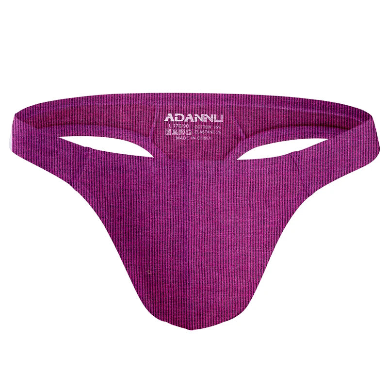 Men's Embossed Jockstrap G-String – Breathable Sexy Underwear with 3D Sculpted Pocket | M–XXL