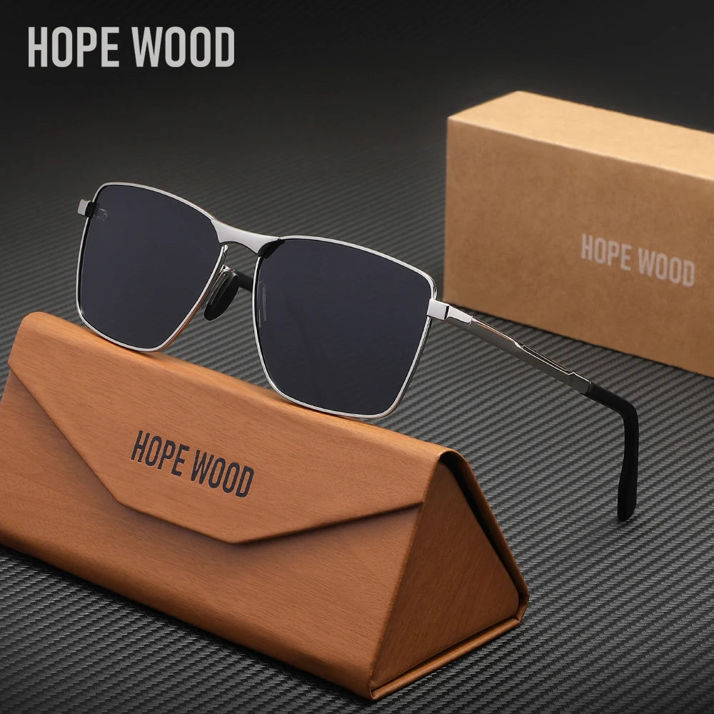 Rectangle Alloy Frame Sunglasses – 9 Colours | One Size | UV400 Polarized