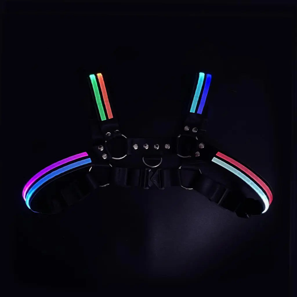 LED Light-Up Body Harness – 6 Colours | One Size | Nylon