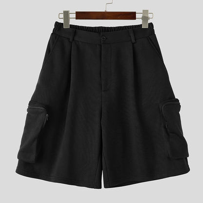 Men's Wide Leg Shorts – Loose Button Fly Casual Summer Streetwear | S–5XL