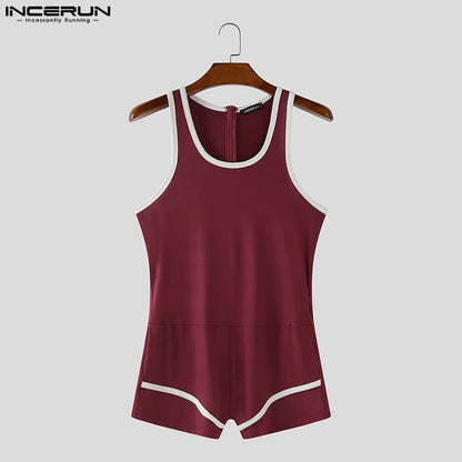 Incerun Bodysuit met Mooie Accenten