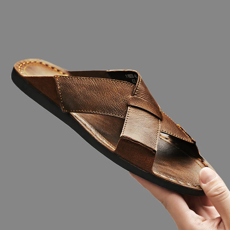 Slip-On Sandal – Brown & Black | EU 38–48