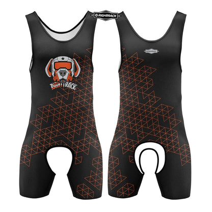 Dogs Play Open-Front Singlet Bodysuit – 10 Colours | XS–5XL | Polyester