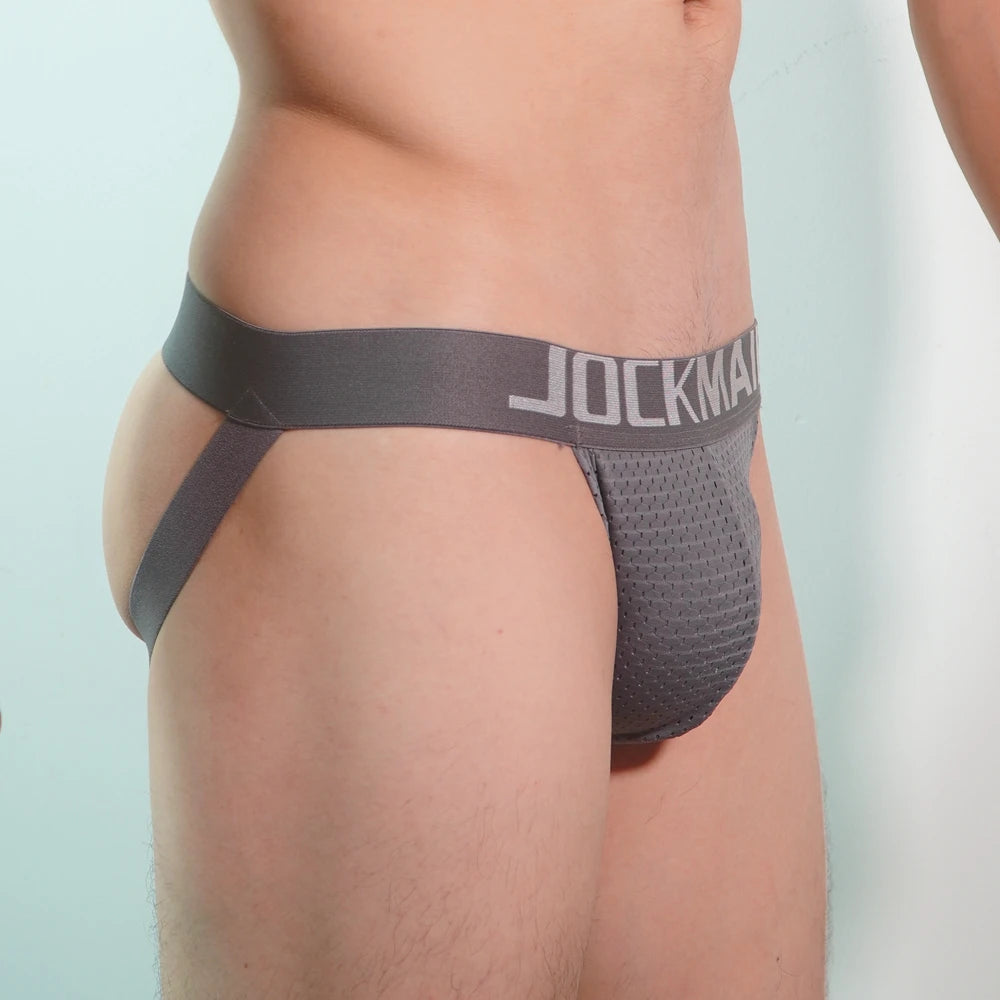 Low-Rise Mesh Thong Jockstrap – 4 Colours | M–2XL | Polyamide & Elastane