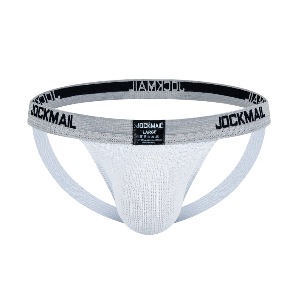 Mesh Jockstrap – Black, White & Rainbow | M–2XL | Nylon & Lycra