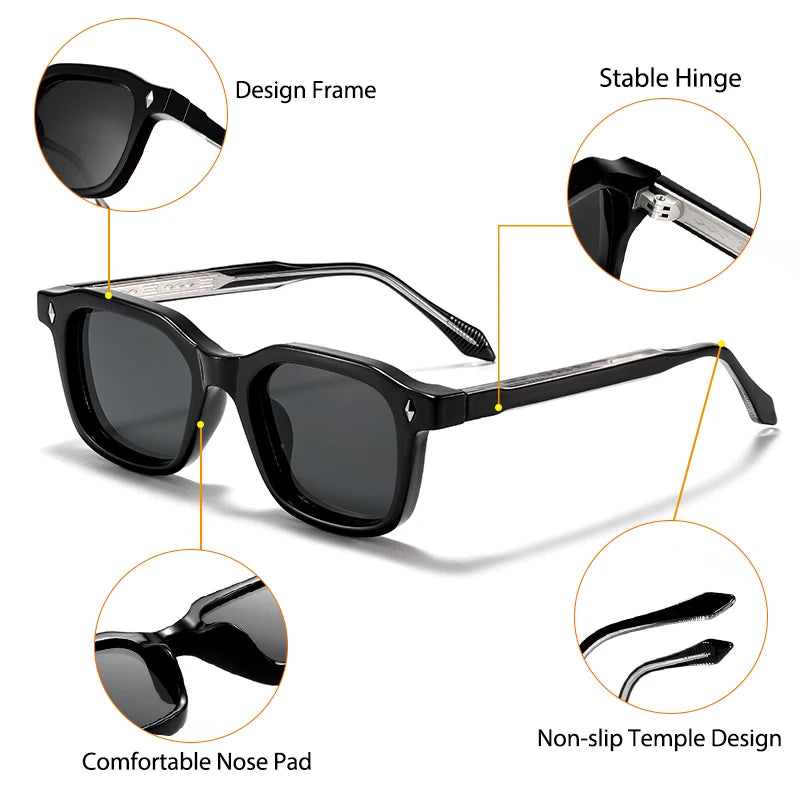 Elegant Square Sunglasses – 7 Colours | One Size | Plastic