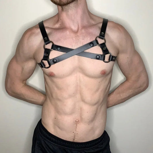 Body Harness Crossed Chest – X-Strap Bold Statement Harness | One Size
