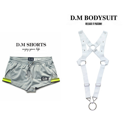 Neon Party Short & Harness Set – 10 Colours | M–2XL | Polyester & Elastane