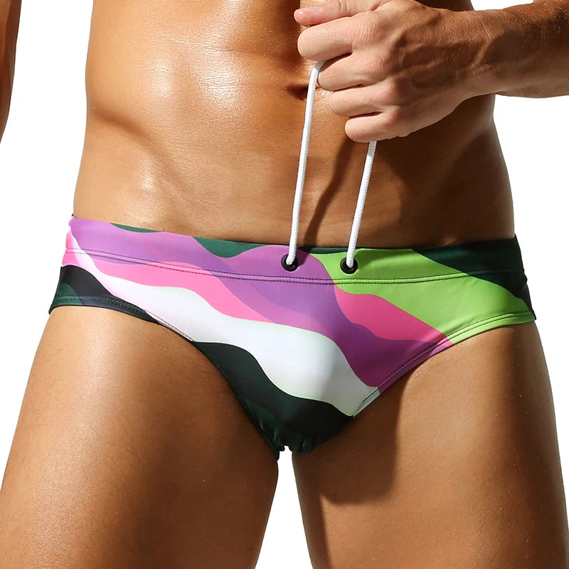 Camouflage Swim Brief – 4 Colours | M–2XL | Polyester & Spandex
