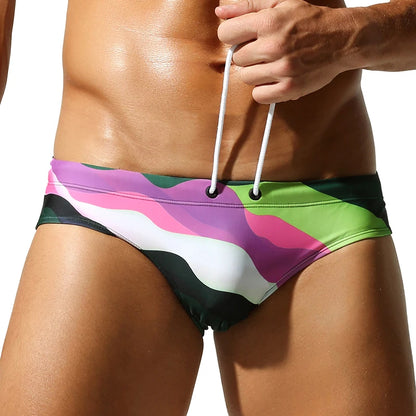 Camouflage Swim Brief – 4 Colours | M–2XL | Polyester & Spandex