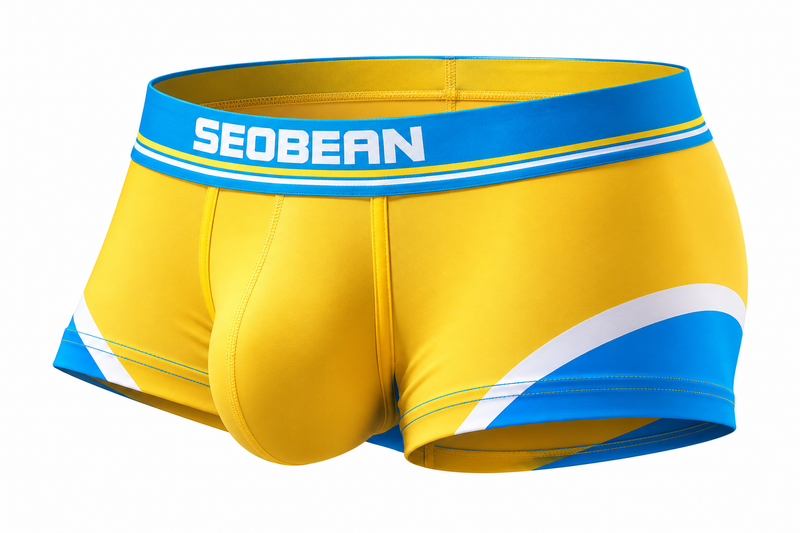 Seobean Ice Silk Low-Rise Boxer Briefs – 4 Colours | M–2XL | Polyester & Elastane