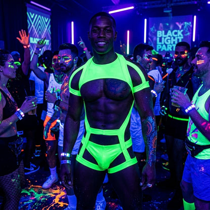 Body Harness – Black & Green | M–XXL | Nylon