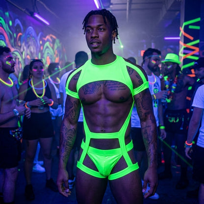 Body Harness – Black & Green | M–XXL | Nylon
