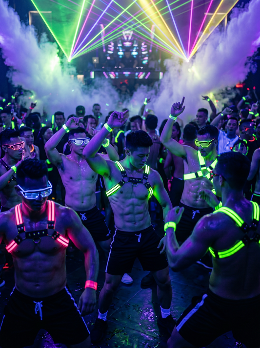 LED Light-Up Body Harness – 6 Colours | One Size | Nylon