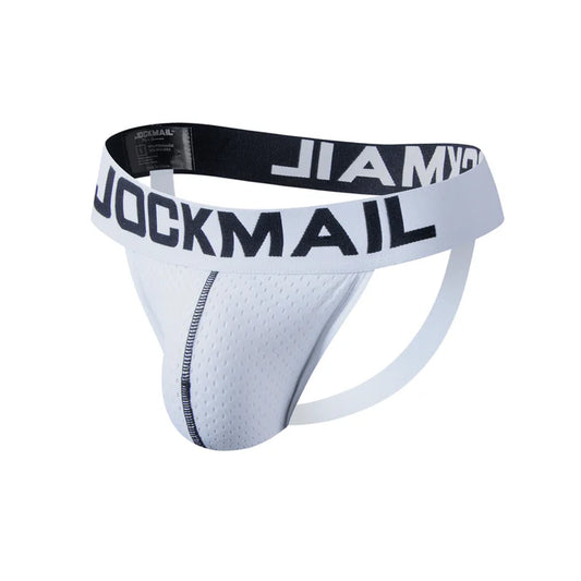 Mesh Jockstrap – Black & White | M–2XL | Nylon & Lycra