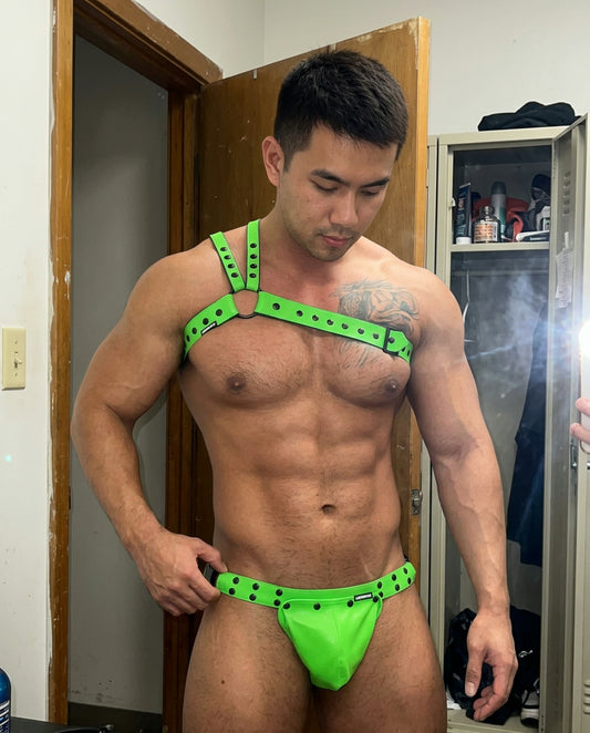Jockmail Faux Leather Harness – 7 Colours | One Size | Faux Leather